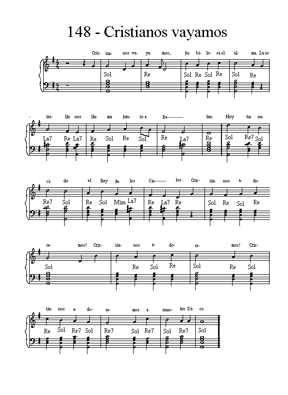 PARTITURA: CRISTIANOS VAYAMOS - Cancionero ¡Alégrate! Pueblo de Dios